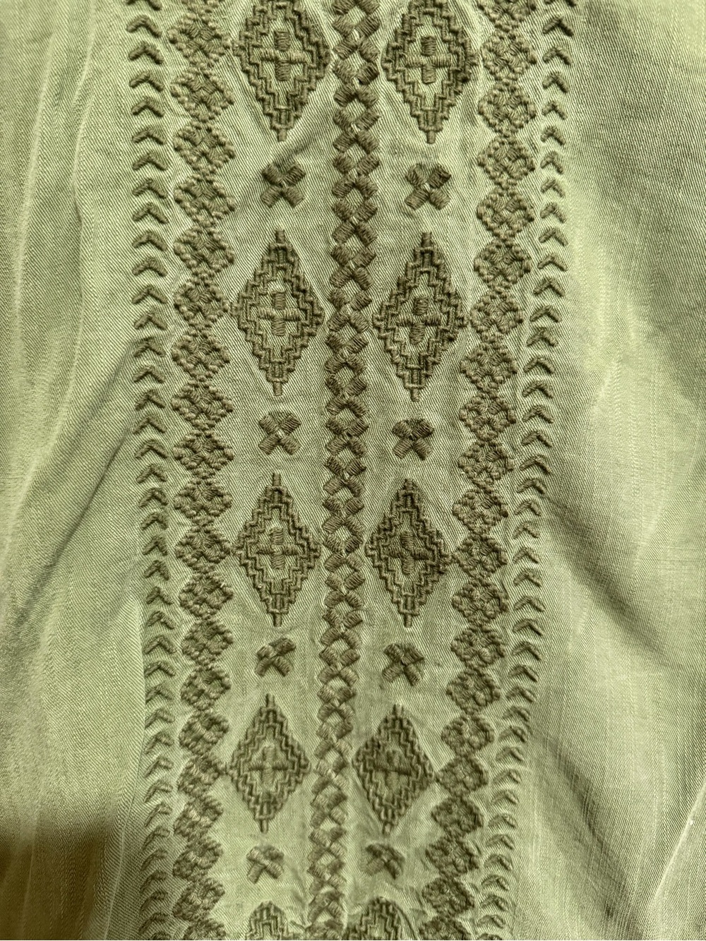 Ariat Olive Embroidered Peplum Women's Top Size Medium - Picture 3 of 9